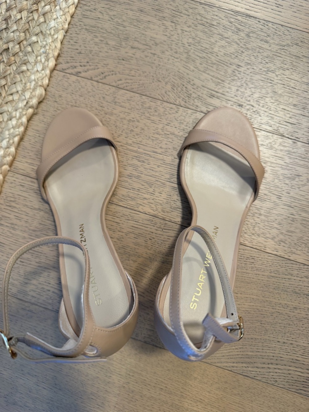 Stuart Weitzman Nude Beige Ankle-Strap Stiletto Sandal - Picture 4 of 5